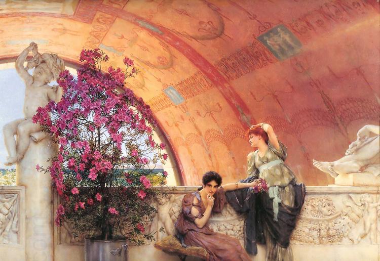 Alma-Tadema, Sir Lawrence Unconscious Rivals (mk23) China oil painting art